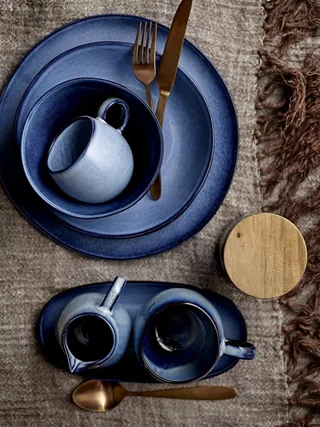 Tasse Sandrine, blau 275ml Keramik Kaffeetasse Teetasse dänisches Design von Bloomingville – Produktfoto 2 von 2