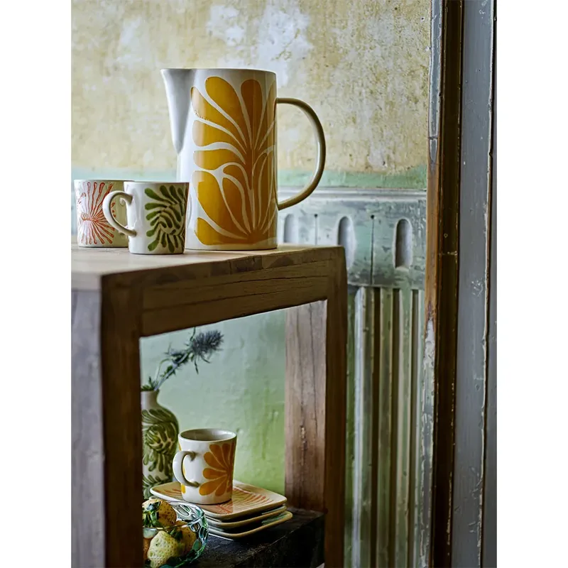Mok aardewerk geel Fauni - set van 3 by Bloomingville in Green – product photo 4 of 4