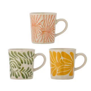 Mok aardewerk geel Fauni - set van 3 by Bloomingville in Green – product photo 1 of 4
