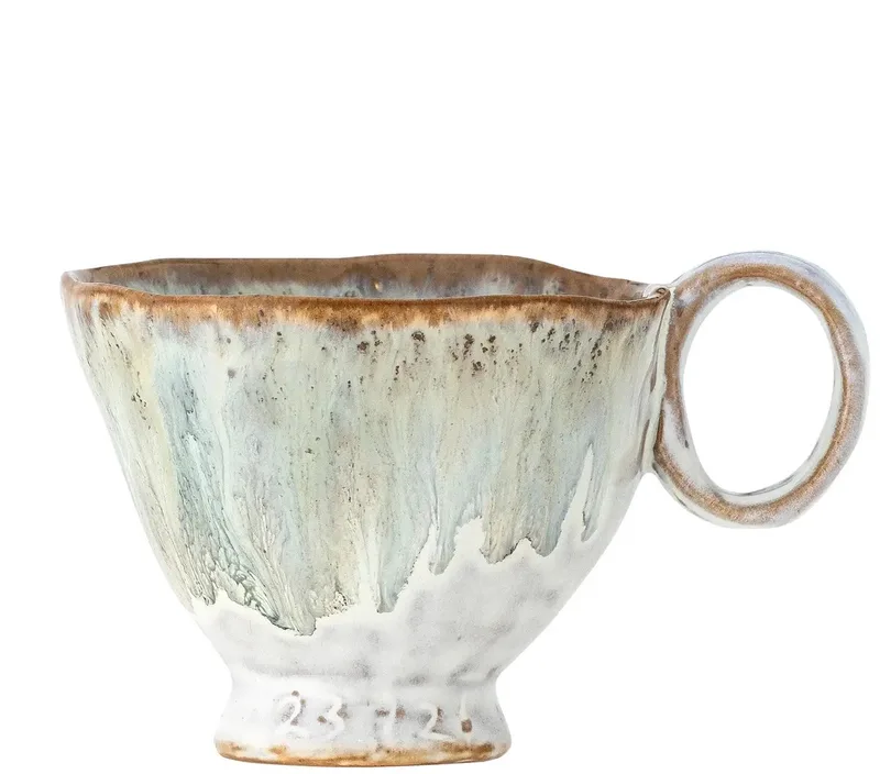 Mok aardewerk groen Imogen - 175ml by Bloomingville in Multicolour – product photo