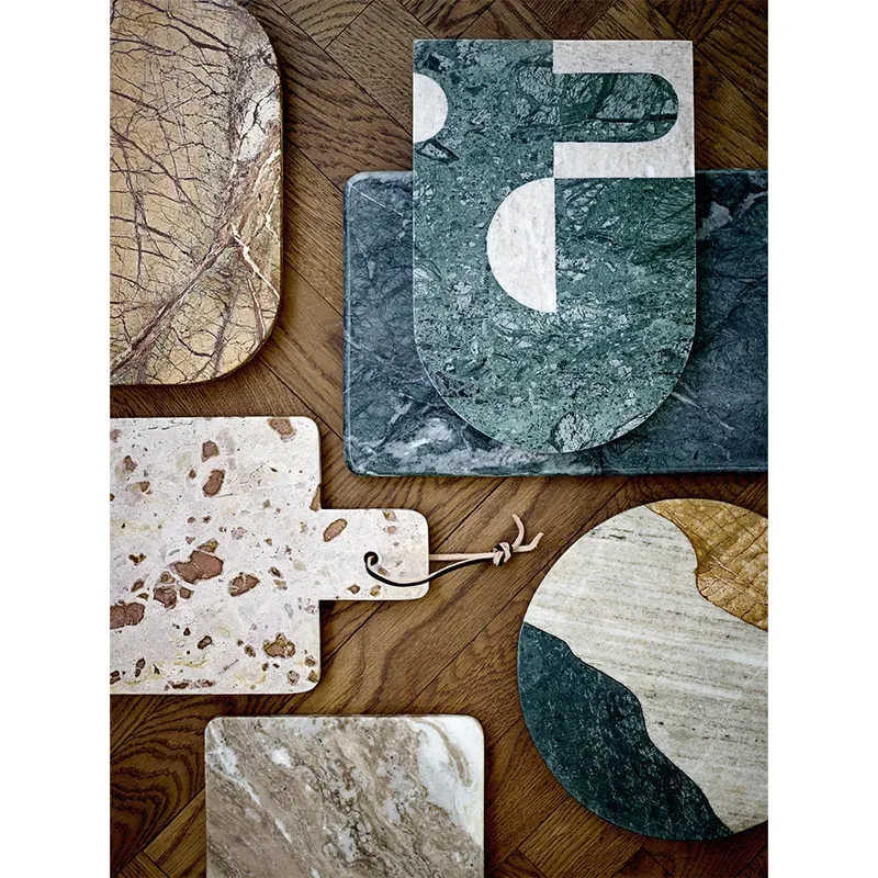Planche à Découper Nukaka 40x20 Cm-marble de Bloomingville en Marron – photo produit 3 sur 5