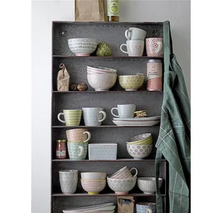 Patrizia - Kom - Stoneware - Paars/Petrol Blauw/Citroen Geel - 2 Assortie från Bloomingville i Lila – produktbild 3 av 4