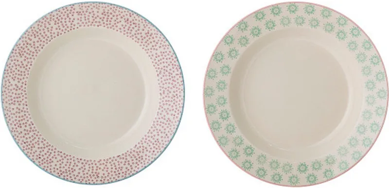 Patrizia pastabord - set van 2 stuks fra Bloomingville i Beige – produktbillede