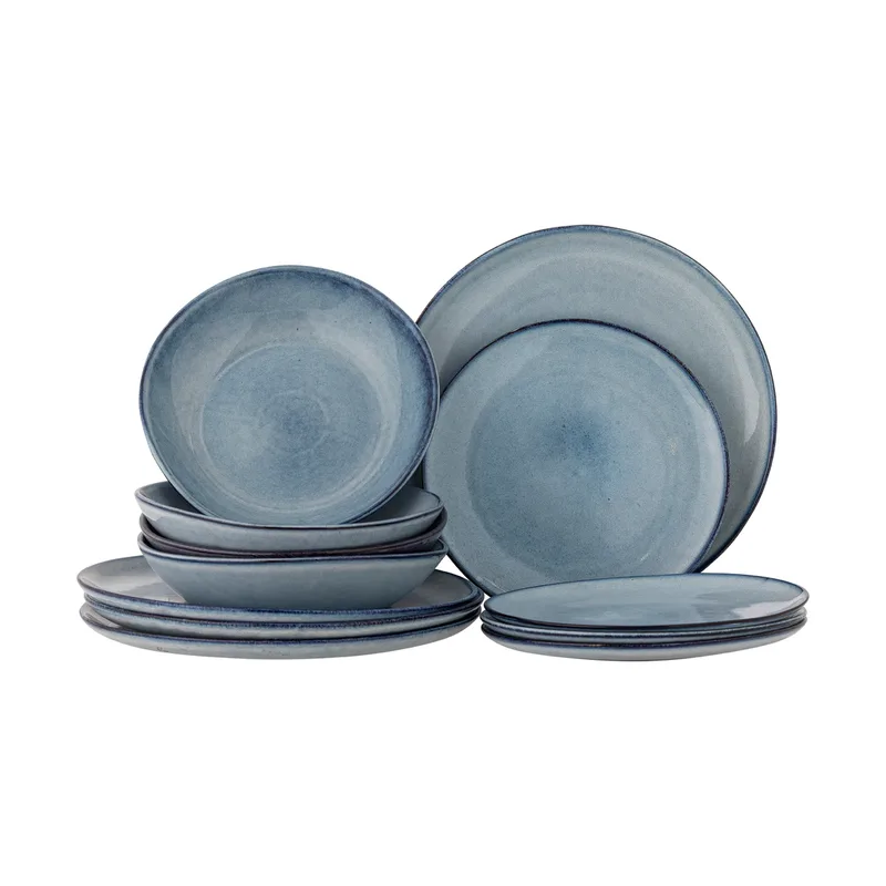 Sandrine Servierset 12 Teile Blau by Bloomingville – product photo