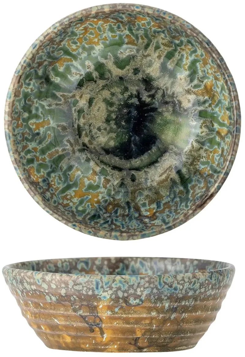 Schaal aardewerk groen Milani 14cm de Bloomingville – photo produit