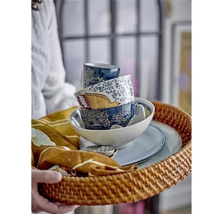 Bol peint à la main Hezha de Bloomingville en Bleu – photo produit 5 sur 5