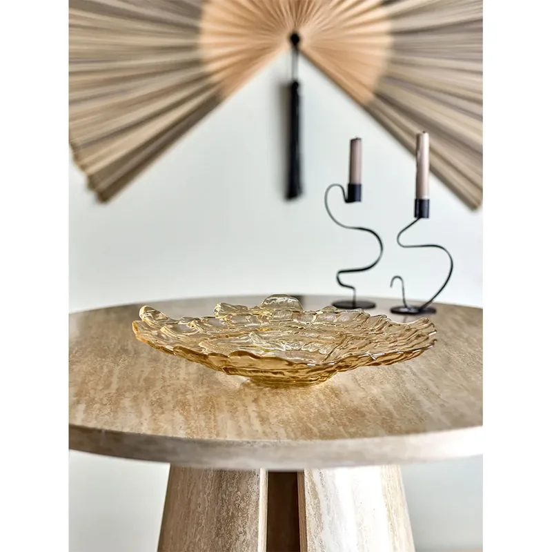 Schaal glas beige asimi 38cm by Bloomingville – product photo 3 of 5