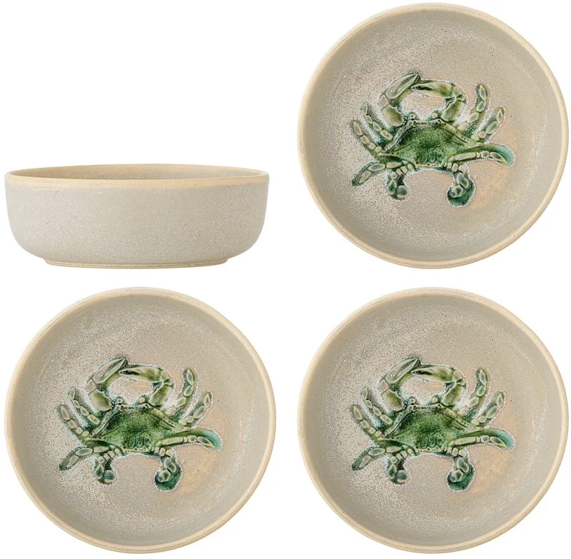 Schalen groen aardewerk Hadden - set van 4 by Bloomingville – product photo