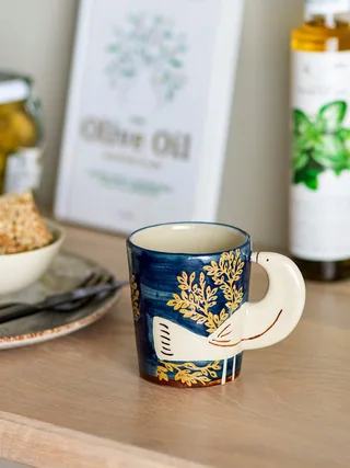 Hezha Cup - Blauw - Aardewerk van Bloomingville – productfoto 2 van 3