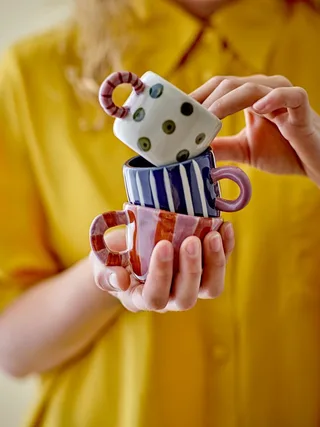 Handgemaakte beker Nini van Bloomingville in Roze – productfoto 3 van 3