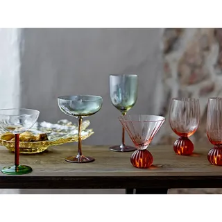 Wijnglas glas roze taurin by Bloomingville – product photo 4 of 5