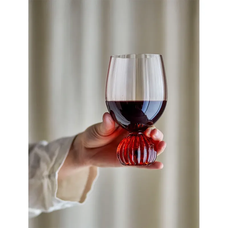 Wijnglas glas roze taurin by Bloomingville – product photo 5 of 5