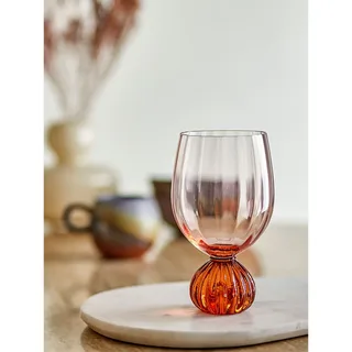 Wijnglas glas roze taurin by Bloomingville – product photo 2 of 5
