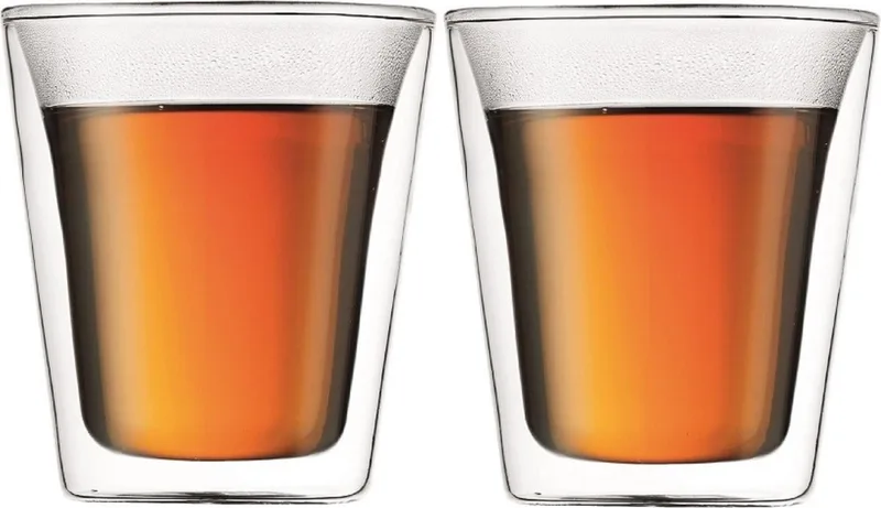 Canteen Dubbelwandige Glazen 2 stuks 0.2L van Bodum in Transparant – productfoto