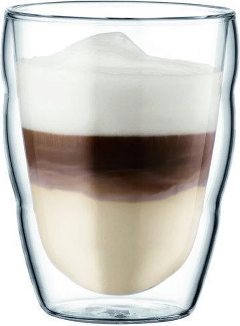 Pilatus - Dubbelwandig glas - Koffie - 0.25 l - Set a 2 stuks von Bodum in Transparent – Produktfoto