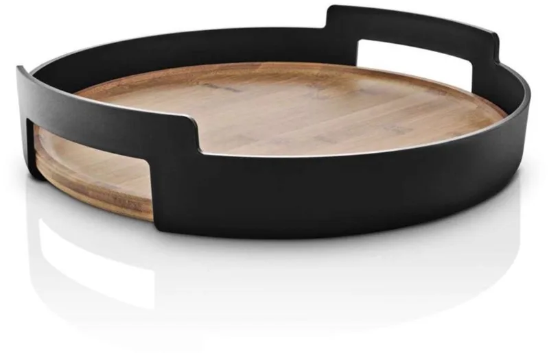 Dienblad - Nordic Kitchen - Bamboe - Ø 35cm - Rond fra Eva Solo i Sort – produktbillede