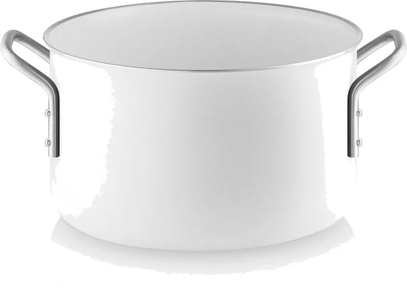 Eva Trio White Line steelpan, kookpot, aluminium, roestvrij staal, keramische coating, 3,8 L, 266638 by Eva Solo in White – product photo