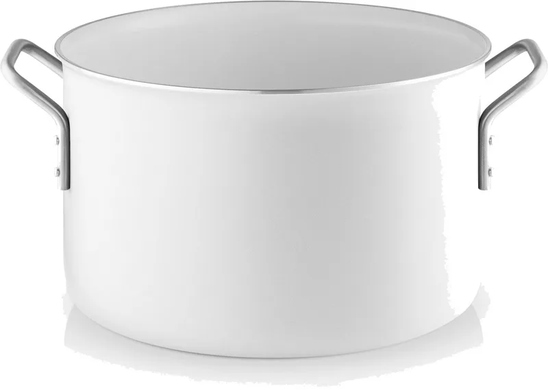 Eva Trio White Line steelpan, kookpot, geschikt voor inductie, aluminium, roestvrij staal, keramische coating, 7 L, 266670 de Eva Solo en Blanc – photo produit