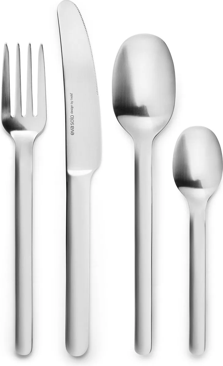 Nordic Kitchen Bestek Set van 16 Stuks Mat - Roestvast Staal von Eva Solo in Silber – Produktfoto