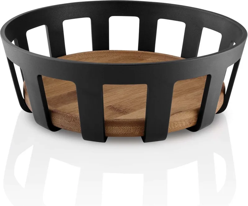Nordic Kitchen Broodmand Bamboe - Bamboe van Eva Solo in Zwart – productfoto