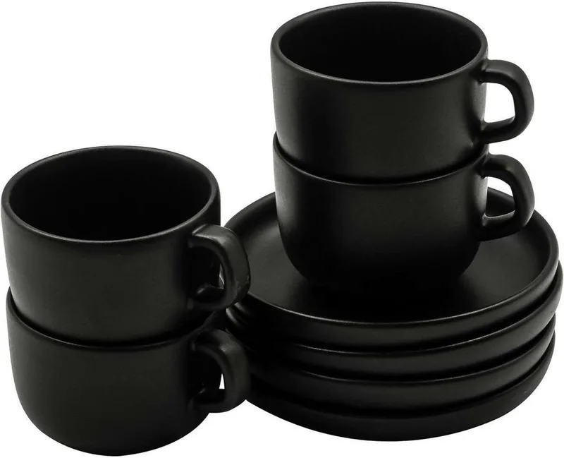Nordic Kitchen Kop en Schotel 20 cl - Aardewerk by Eva Solo in Black – product photo