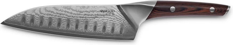 Nordic Kitchen Mes Santoku 18 cm - Roestvast Staal - Hout de Eva Solo en Argent – photo produit