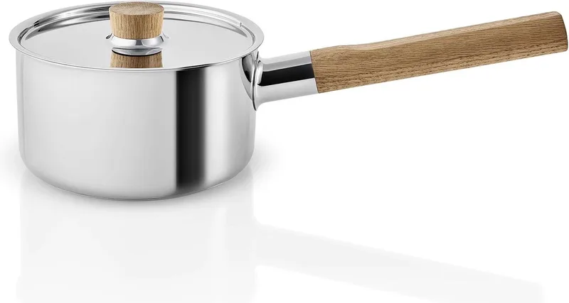 Nordic Kitchen Stainless Steel Steelpan Ø 16 cm 1.5 Liter - Roestvast Staal - Hout de Eva Solo en Argent – photo produit