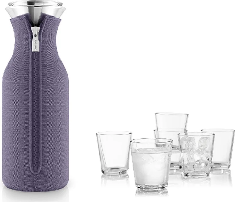 Set: Fridge karaf van Eva Solo met 6 glazen fra Eva Solo i Violet blue – produktbillede