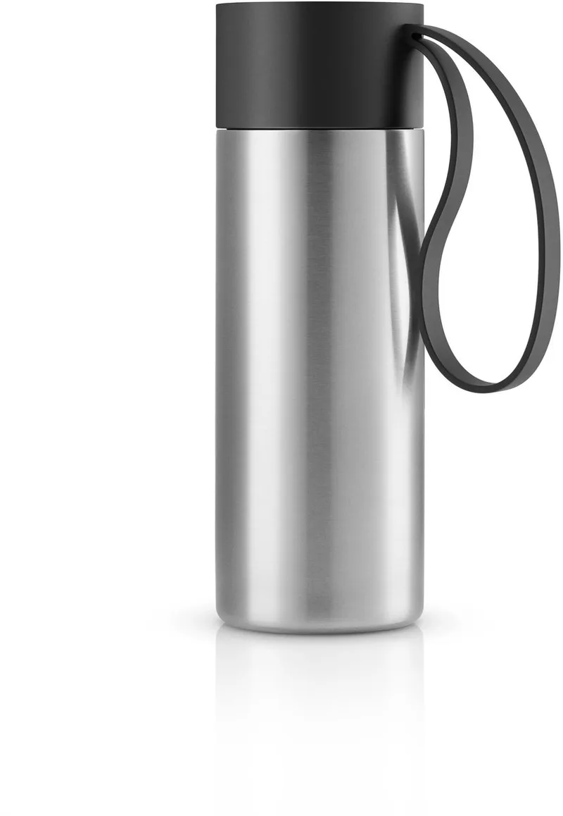 vacuüm beker To Go, roestvrij staal, kunststof, silicone, 350 ml, 567003 von Eva Solo in Schwarz – Produktfoto