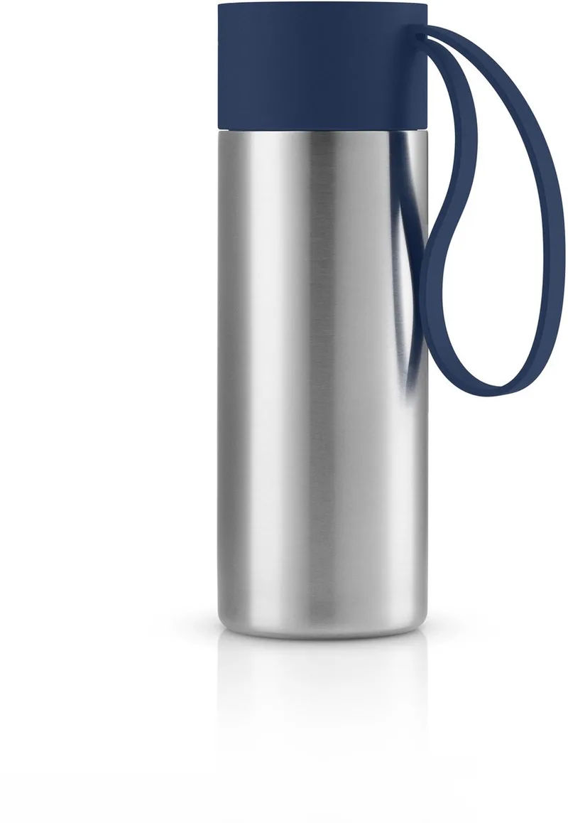 vacuüm beker To Go, roestvrij staal, kunststof, silicone, marineblauw, 350 ml, 567000 by Eva Solo in Blue – product photo