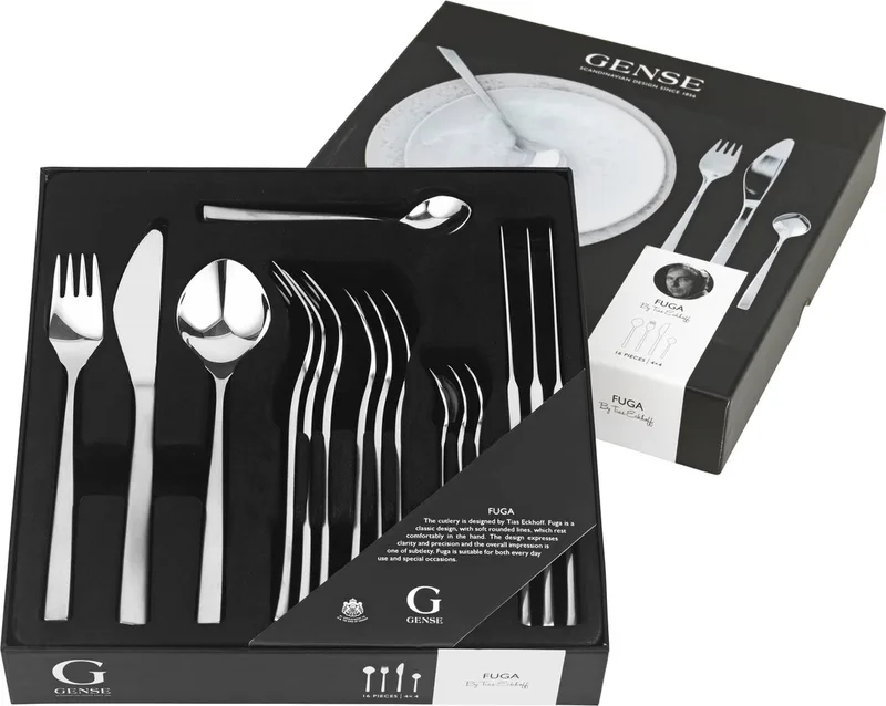 Fuga Bestekset 16 delen Mat/glanzend staal van Gense in Matte, Polished steel – productfoto