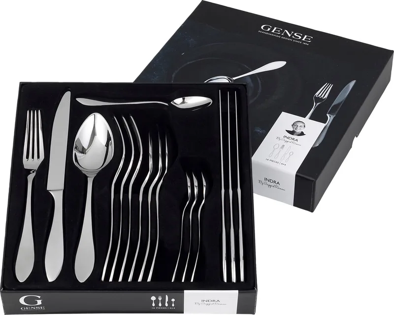 Indra Bestekset 16 delen Glanzend staal von Gense in Polished steel – Produktfoto