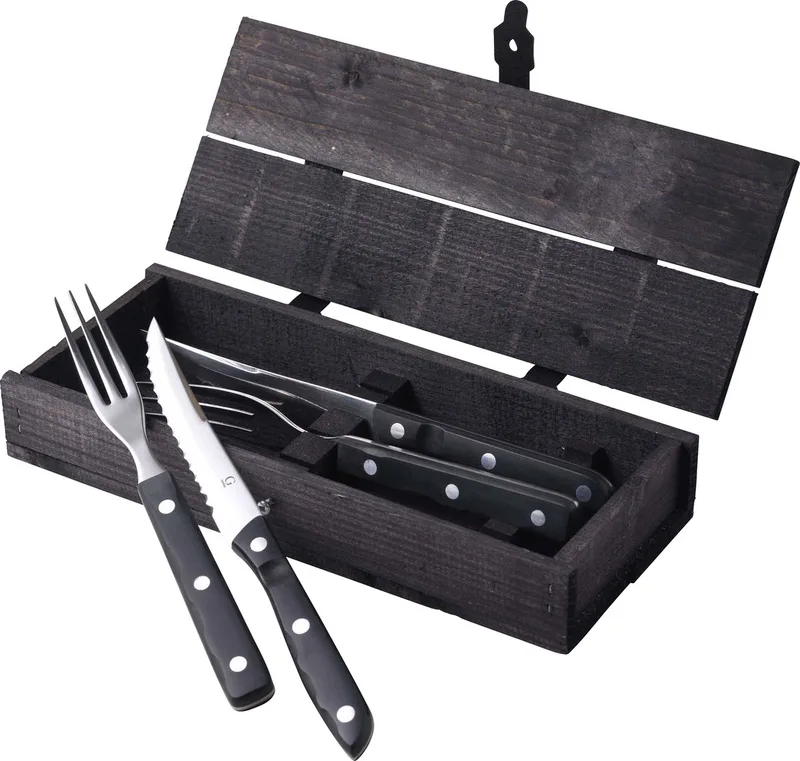Old Farmer Black Steakbestek 4 delen Zwart/Staal by Gense in Black, Steel – product photo
