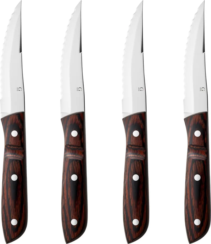Old Farmer Classic Steakmes XL 23,5 cm 4 stuks Wood/Steel von Gense in Steel, Wood – Produktfoto