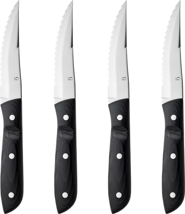 Old Farmer Micarta Steakmes XL 23,5 cm 4 stuks Hout/Staal