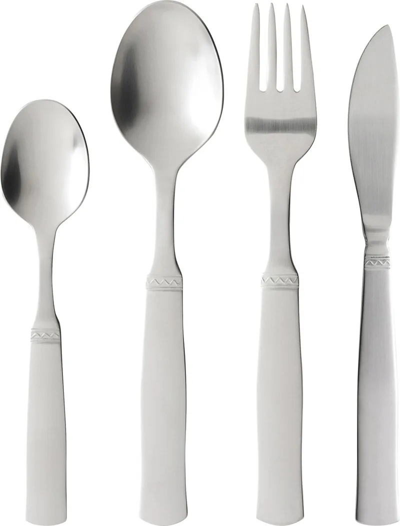 Ranka Bestekset 16 delen Mat staal de Gense en Matte steel – photo produit
