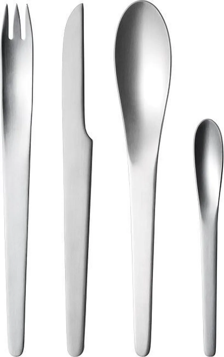 Arne Jacobsen Bestekset - 24-delig - Mat RVS de Georg Jensen en Argent – photo produit