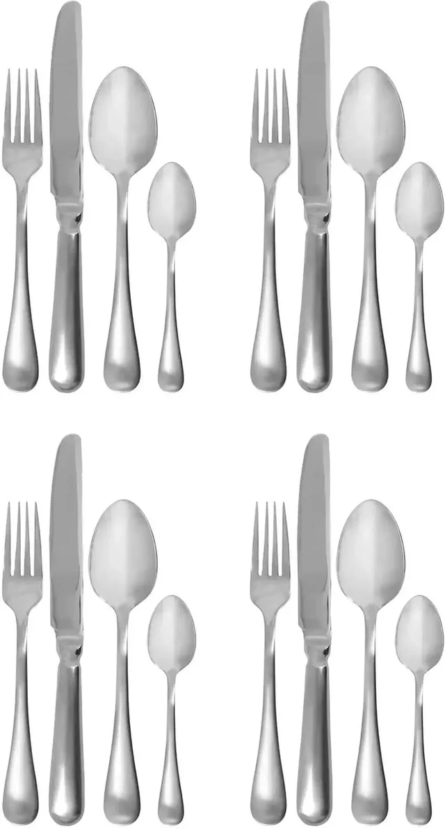Bestekset Brush zilver - 16 delig