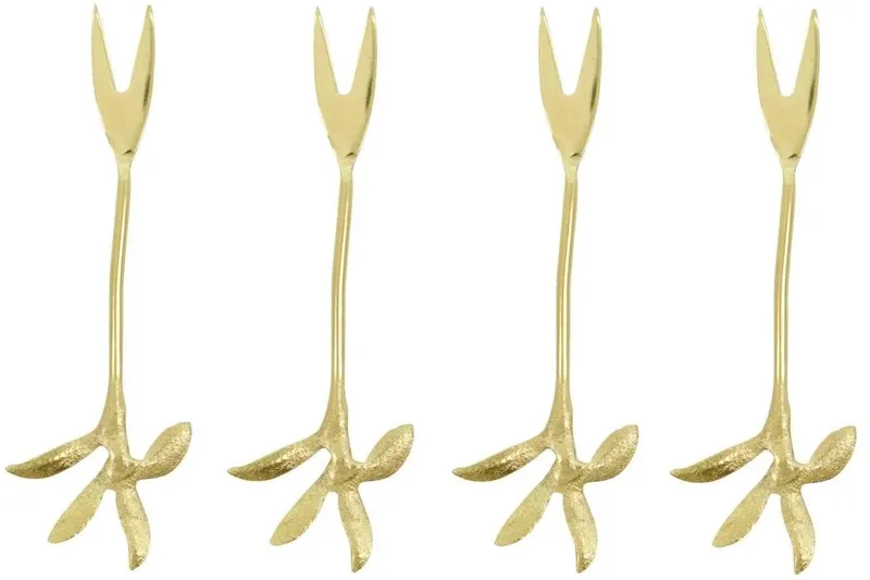 Borrel vorkjes Fork goud - 4 stuks by House Doctor – product photo