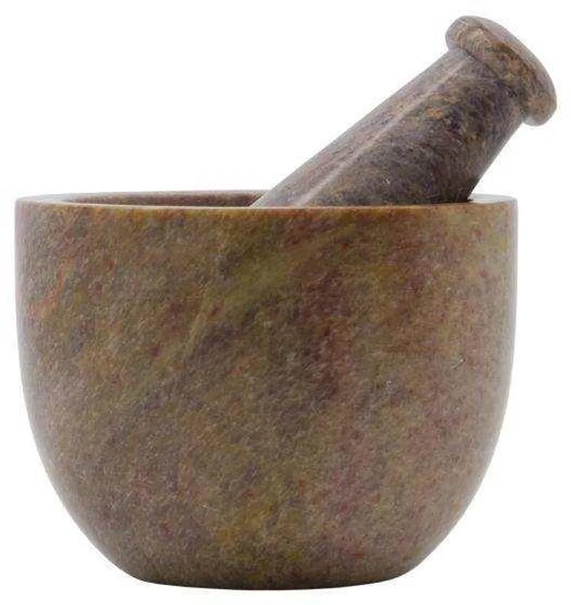 Vijzel met stamper Arb bruin 10cm van House Doctor – productfoto 1 van 3