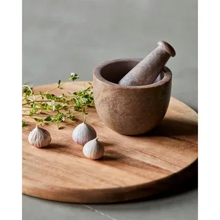 Vijzel met stamper Arb bruin 10cm van House Doctor – productfoto 3 van 3