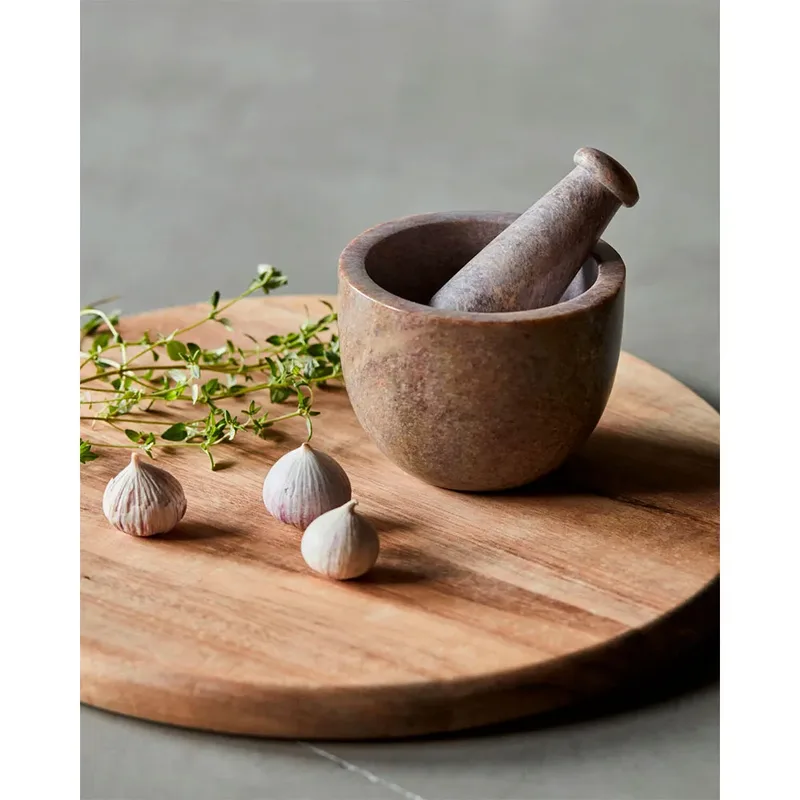 Vijzel met stamper Arb bruin 10cm van House Doctor – productfoto 3 van 3
