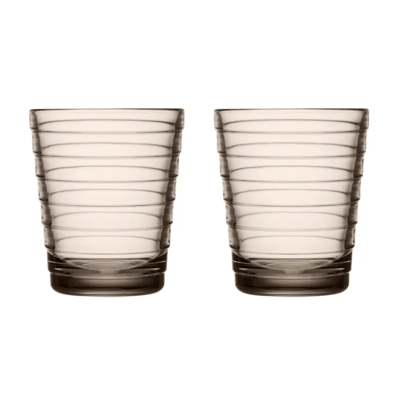 Aino Aalto Wasserglas 22cl im 2er Pack Leinen von Iittala – Produktfoto