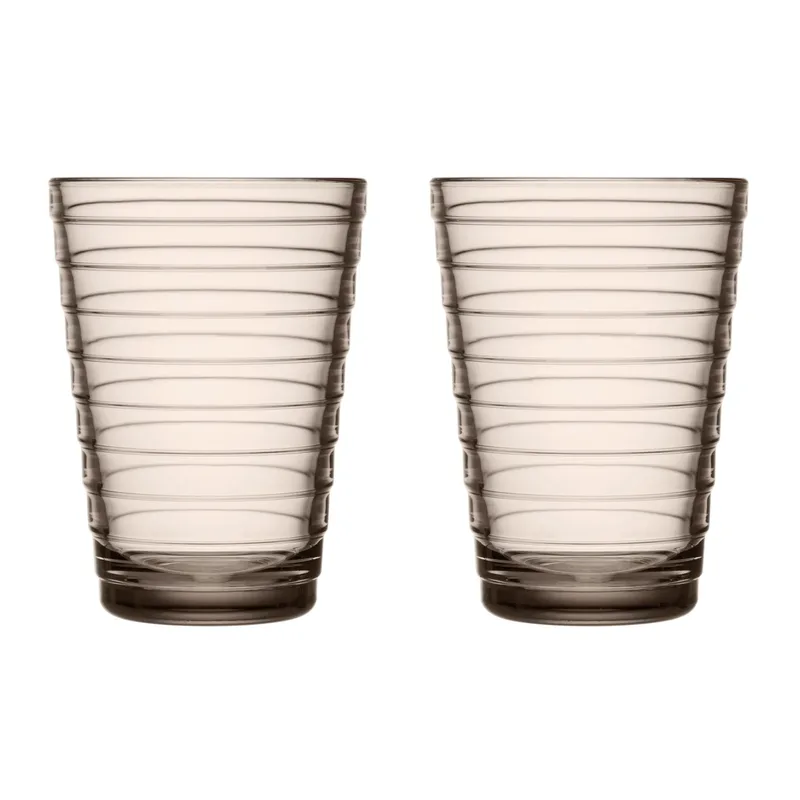 Aino Aalto Wasserglas 33cl im 2er Pack Leinen från Iittala – produktbild