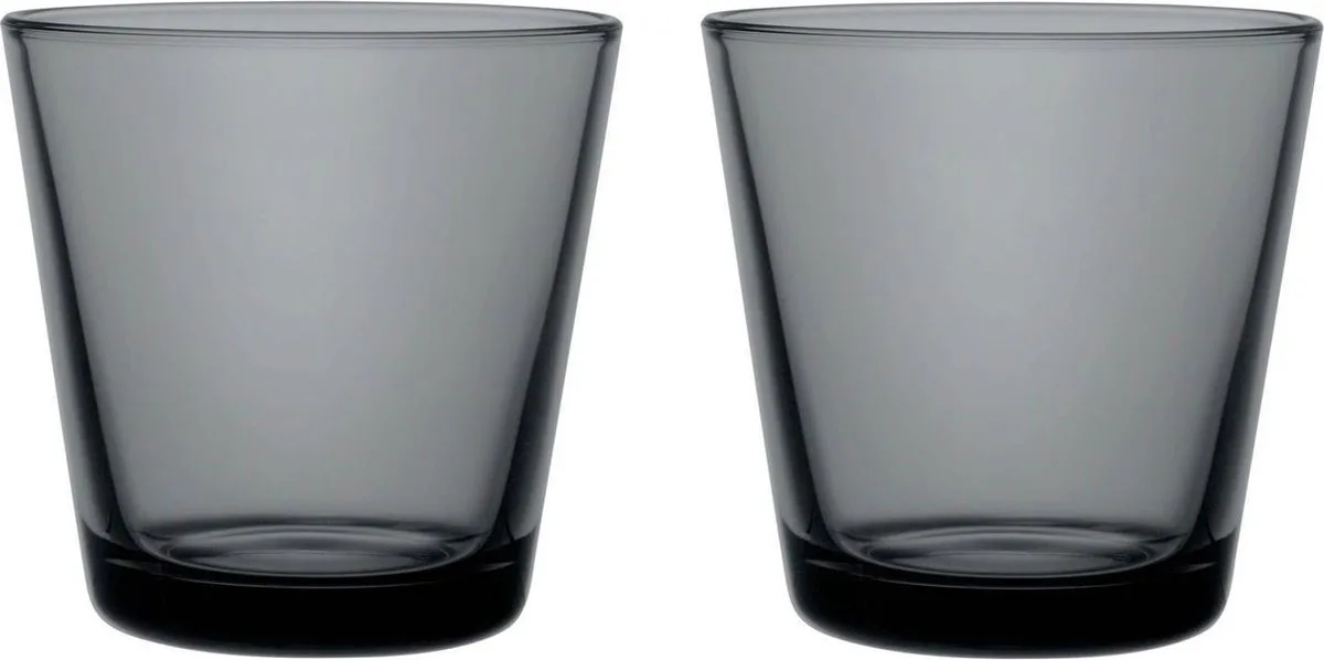 Kartio Tumbler Glazen Set - Waterglas - Vaatwasbestendig - 21 cl - 2 Stuks von Iittala in Dunkelgrau – Produktfoto
