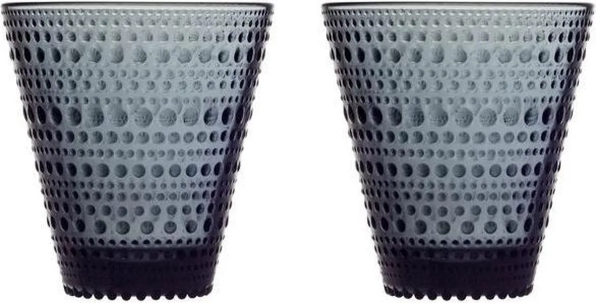 Kastehelmi - Tumbler Glazen Set - Waterglas - Vaatwasserbestendig - 30 cl - 2 Stuks by Iittala in Dark grey – product photo