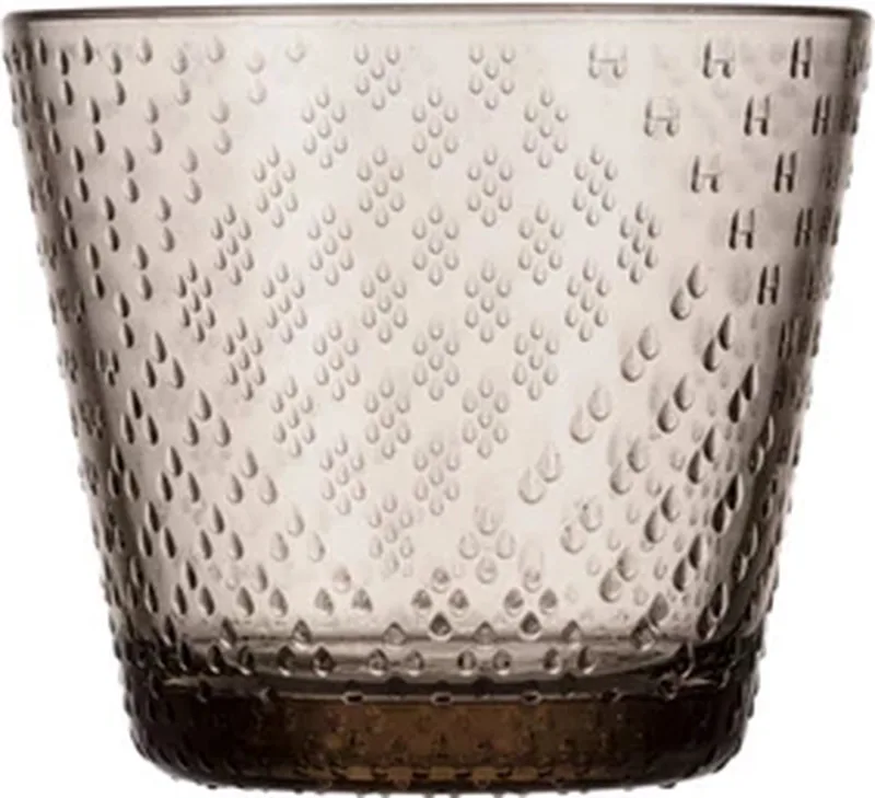 Oiva Toikka Tundra glas 29cl set van 2 linen de Iittala en Marron – photo produit