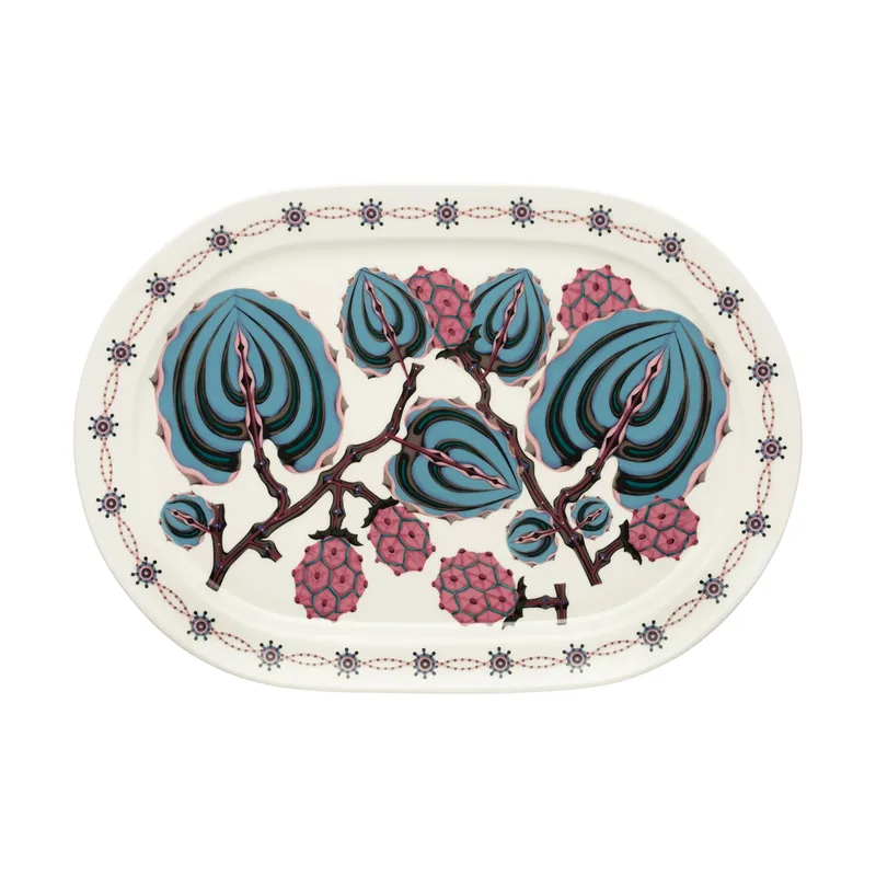 Taika Sato Servierplatte oval 41 cm Weiß-bunt fra Iittala – produktbillede