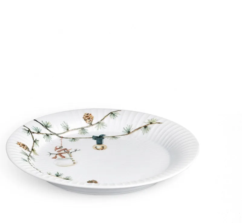 Hammershøi Kerst Bord - Aardewerk - Ø22 cm by Kähler in White – product photo