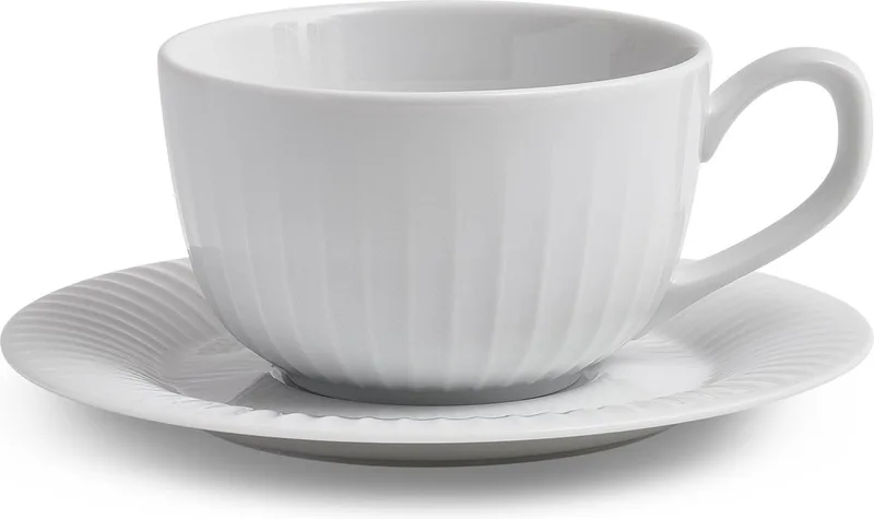Hammershøi Kop met Schotel - 250 ml - Porselein de Kähler en Blanc – photo produit